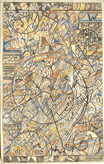 Formuła Wszechświata, 1920-1922 autorstwa Pavel Nikolayevich Filonov
