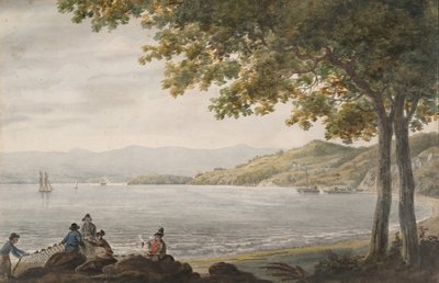 Rybacy Shad na brzegu rzeki Hudson, 1811-ca. 1813. autorstwa Pavel Petrovic Svin