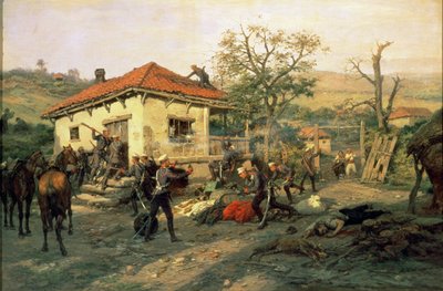 Scena z wojny rosyjsko-tureckiej w latach 1876-77 autorstwa Pawel Kowalewsky