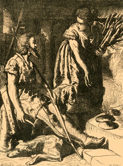 „Alfred w chacie schludnego pasterza”, koniec XIX wieku. autorstwa Pearson