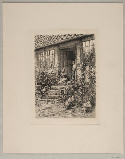 Dzieci na schodach autorstwa Peder Monsted