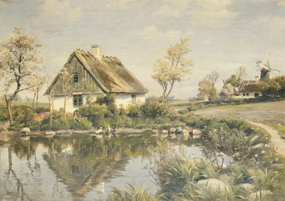 Domek nad stawem autorstwa Peder Monsted