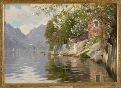 Dzień wiosny nad jeziorem Lugano autorstwa Peder Monsted