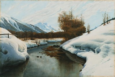 W pobliżu La Punt, St. Moritz w Dolinie Engadyny autorstwa Peder Monsted
