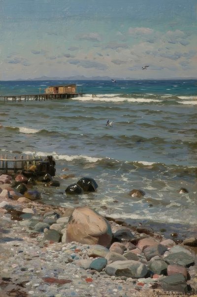 P.Mönsted, Am Strand autorstwa Peder Monsted