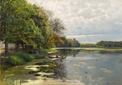 P.Mönsted, słoneczny wiosenny dzień nad wodą autorstwa Peder Monsted