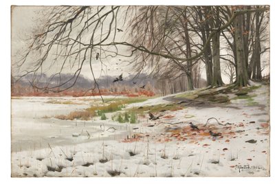 Śnieżny krajobraz autorstwa Peder Monsted