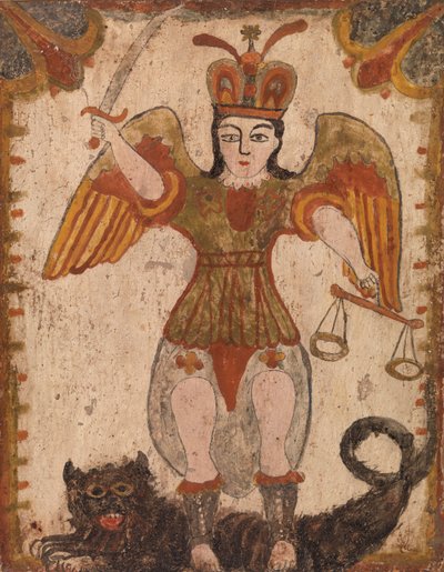Archanioł Św. 1810 (farba wodna na desce drewnianej) autorstwa Pedro Antonio Frésquis