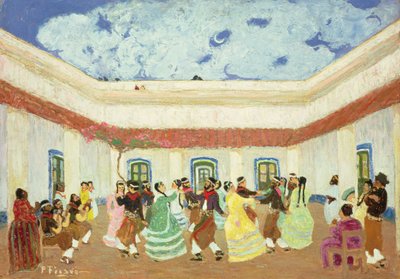 Patio (olej na pokładzie) autorstwa Pedro Figari