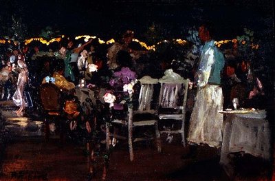 Taras na dachu (olej na pokładzie) autorstwa Pedro Ribera
