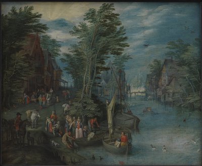 Wioska nad rzeką autorstwa Peeter Gijsels