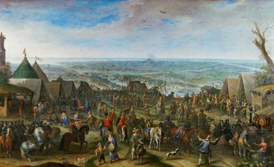 Żołnierze w obozie (miedź) autorstwa Peeter Snayers