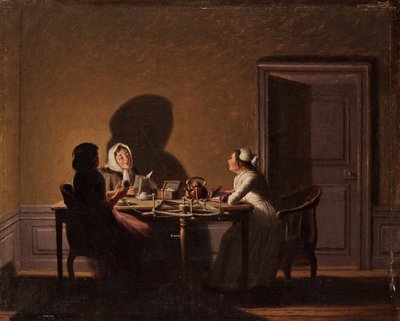 Czytanie przy Candlelight, par Hillestroem, Pehr (1732-1816). Olej na płótnie, format : 41,5x51,5, , Kolekcja prywatna autorstwa Pehr Hilleström
