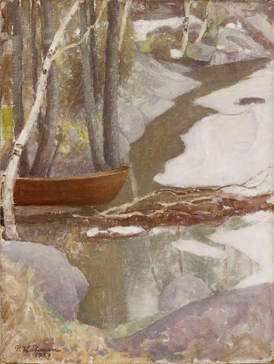 Wiosenny krajobraz, 1929. autorstwa Pekka Halonen