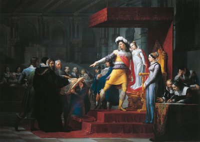 Gustaw II Adolf Waza składa przysięgę wierności swojej córce Cristinie, Pelagius Pelagi (1775-1860), olej, płótno autorstwa Pelagio Palagi