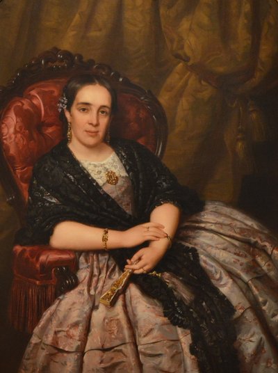 Portret Any Garcíi Izcalbalcety, żony architekta de la Hidalga autorstwa Pelegrí Clavé