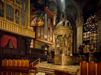 Włochy, Katedra w Mediolanie, Prezbiterium z tabernakulum, Pellegrino Tibaldi znany jako Pellegrini autorstwa Pellegrino Tibaldi
