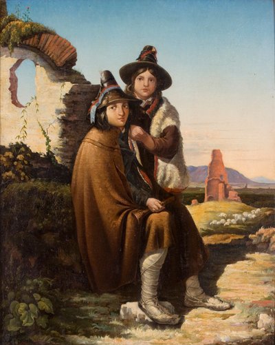 „Włoscy pasterze kóz”, 1820-1885 autorstwa Penry Williams