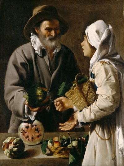 Sprzedawca owoców, ok. 1615-20 autorstwa Pensionante de Saraceni