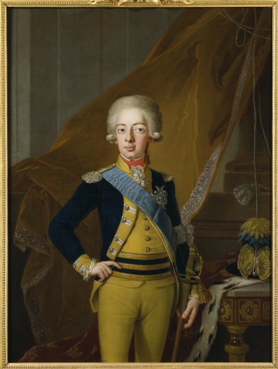 Gustave IV Adolphe de Suede - Portret Gustawa IV Adolfa Szwecji (1778-1837), autorstwa Kraffta, Pera Starszego (1724-1793). olej na płótnie autorstwa Per Krafft