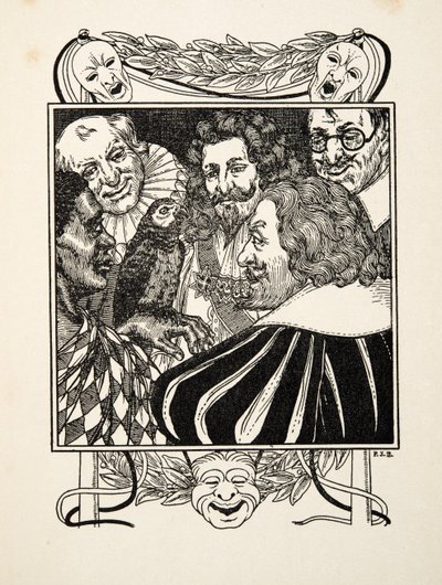 Rozmowa papuga z Stu anegdot zwierząt, wyd. 1924 (grawerowanie) autorstwa Percy J. Billingshurst