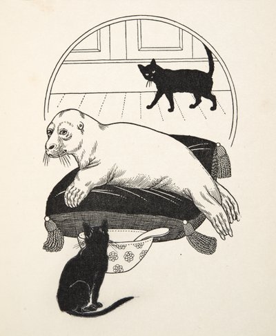 Udomowiona pieczęć, ze „Stu anegdot zwierząt”, wyd. 1924 autorstwa Percy J. Billingshurst