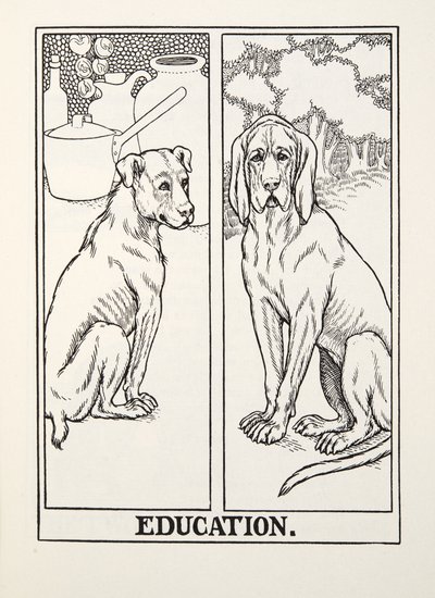 Edukacja, z Fontaine Fables, wyd. 1905 autorstwa Percy J. Billingshurst