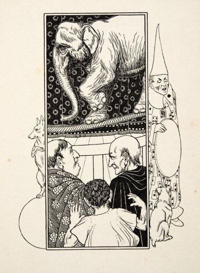 Taniec na linie słonia, z „Stu anegdot zwierząt”, wyd. 1924 autorstwa Percy J. Billingshurst