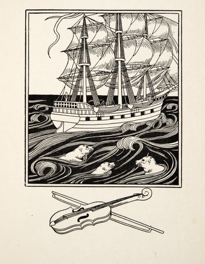 Pieczęcie muzyczne, z „Stu anegdot zwierząt”, wyd. 1924 (grawerowanie) autorstwa Percy J. Billingshurst