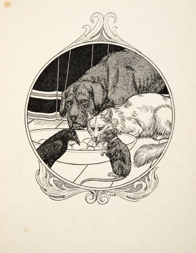 Odd Fraternity, z A Hundred Anecdotes of Animals, pub. 1924 autorstwa Percy J. Billingshurst