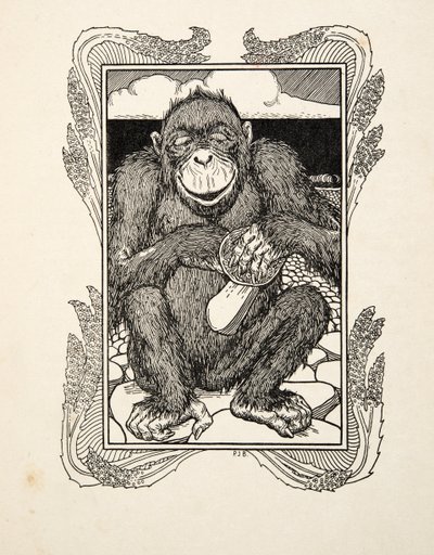 Oyster Opening, ze Sto anegdot zwierząt, wyd. 1924 autorstwa Percy J. Billingshurst