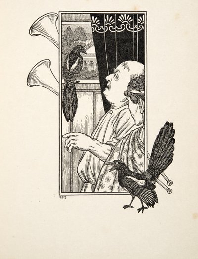 Studiuję, z „Stu anegdot zwierząt”, wyd. 1924 autorstwa Percy J. Billingshurst