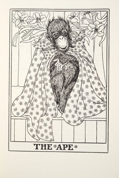 Małpa, z Fontaine Fables, wyd. 1905 autorstwa Percy J. Billingshurst