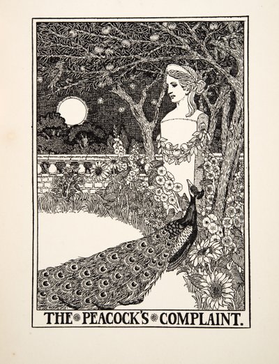 Skarga na pawie, ze stu bajek Ezopa, wyd. 1903 autorstwa Percy J. Billingshurst