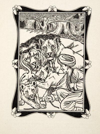 Prawa gościnności, z „Stu anegdot zwierząt”, wyd. 1924 (grawerowanie) autorstwa Percy J. Billingshurst