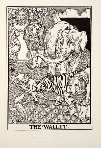 Portfel, z Fontaine Fables, wyd. 1905 autorstwa Percy J. Billingshurst