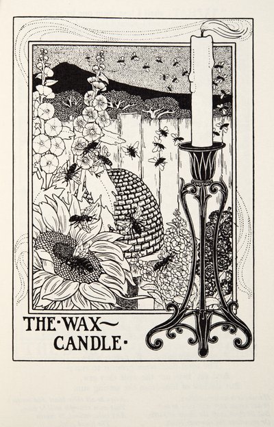 Świeca woskowa, z Fontaine Fables, wyd. 1905 autorstwa Percy J. Billingshurst