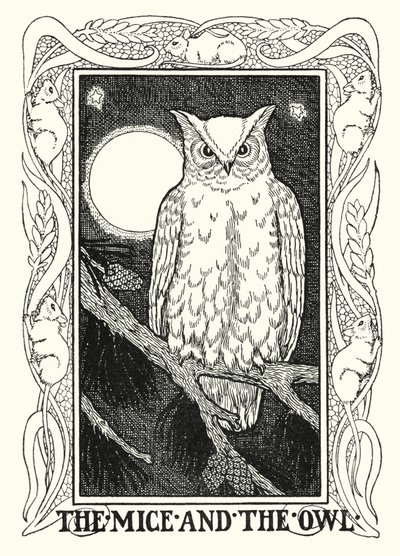 Bajki La Fontaine: Myszy i sowa (lito) autorstwa Percy James Billinghurst