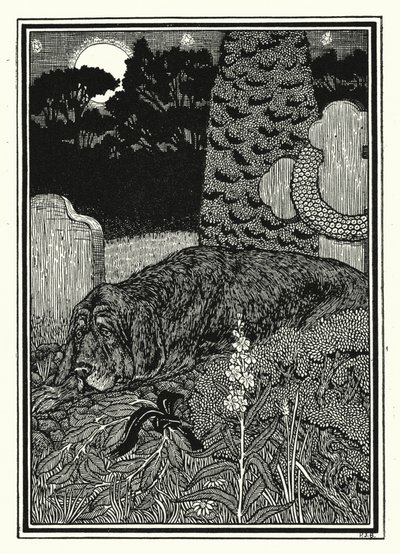 Pies Montargis (lito) autorstwa Percy James Billinghurst