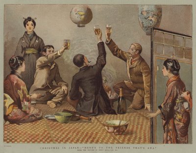Boże Narodzenie w Japonii, oto dla przyjaciół to Awa (chromolitho) autorstwa Percy Macquoid
