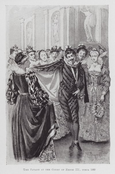 Taniec: Pavane na dworze Henryka III, około 1580 r. (lito) autorstwa Percy Macquoid