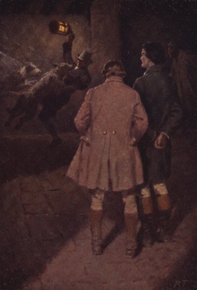 Ilustracja do Wichrowych Wzgórz Emily Bronte (kolor lito) autorstwa Percy Tarrant