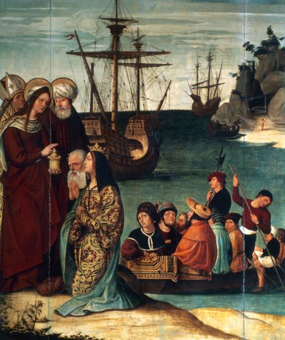 Głoszenie św. Magdaleny w Marsylii, 1526 autorstwa Pere Mates