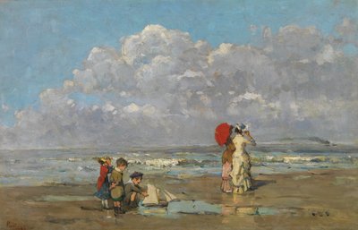 Na plaży (olej na płótnie) autorstwa Pericles Pantazis