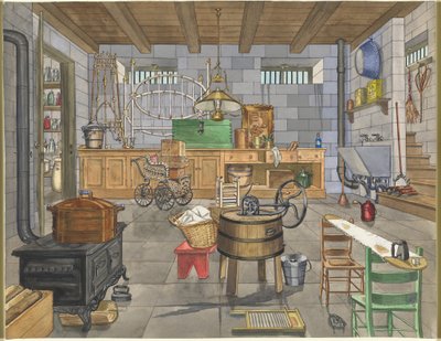 Piwnica Domu Miejskiego, 1910 autorstwa Perkins Harnly