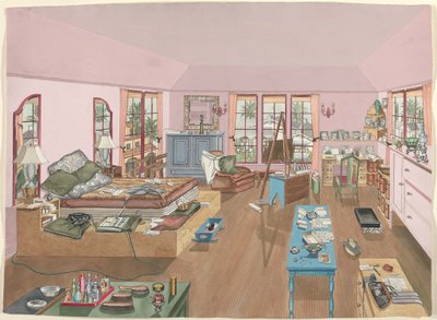 Sypialnia, 1940 autorstwa Perkins Harnly