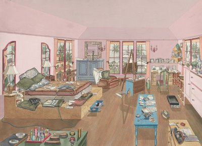 Sypialnia, 1940, 19351942. autorstwa Perkins Harnly