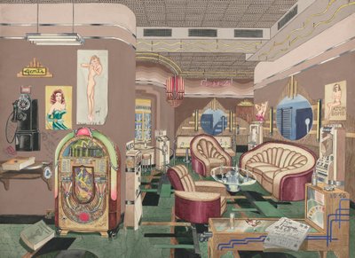 Bar koktajlowy, 1946, 19351942. autorstwa Perkins Harnly