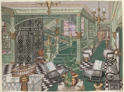 Hol hotelu Melrose, 1880 autorstwa Perkins Harnly