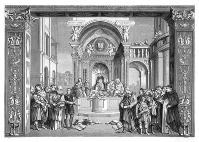 Triumf św. Tomasza z Akwinu nad heretykami, 1489-1491 1870. autorstwa Perrichon